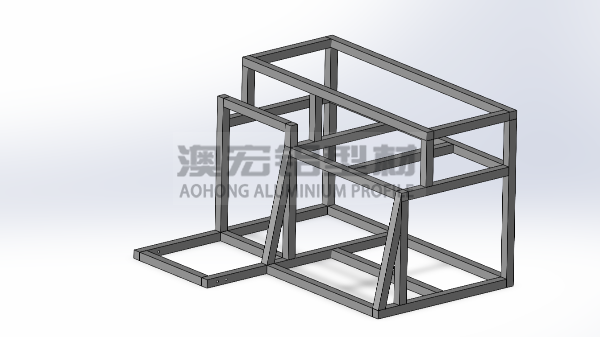 用sw做鋁型材機(jī)架